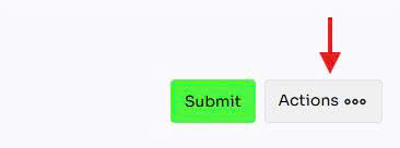 Actions button in order interface
